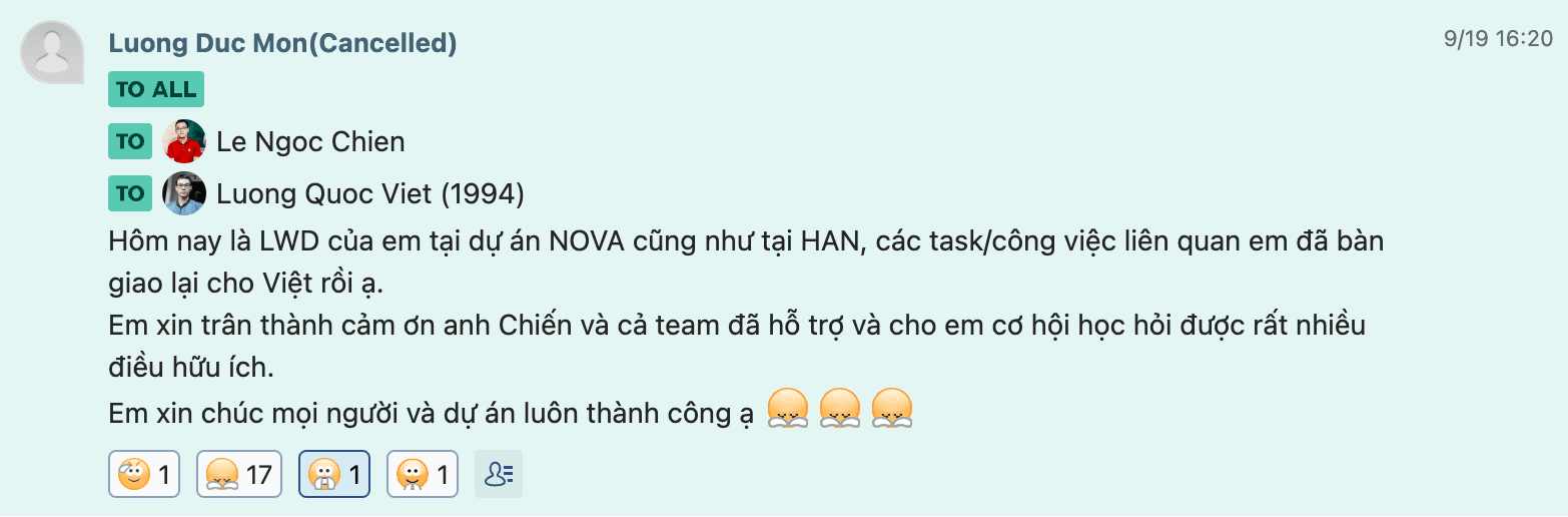 Original message from Mon
