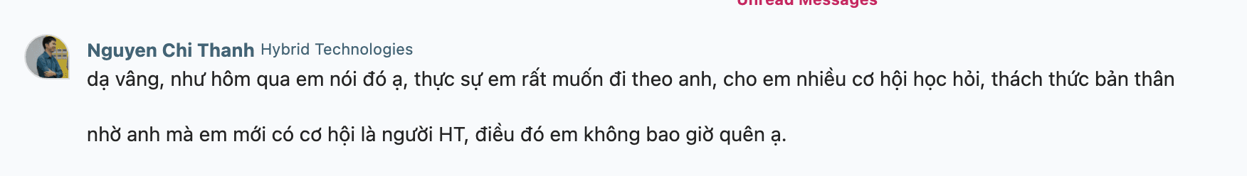 Original message from Thanh