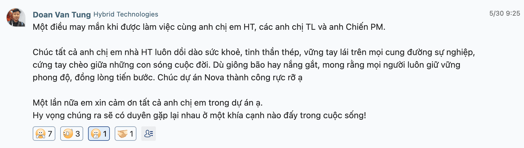 Original message from Tung