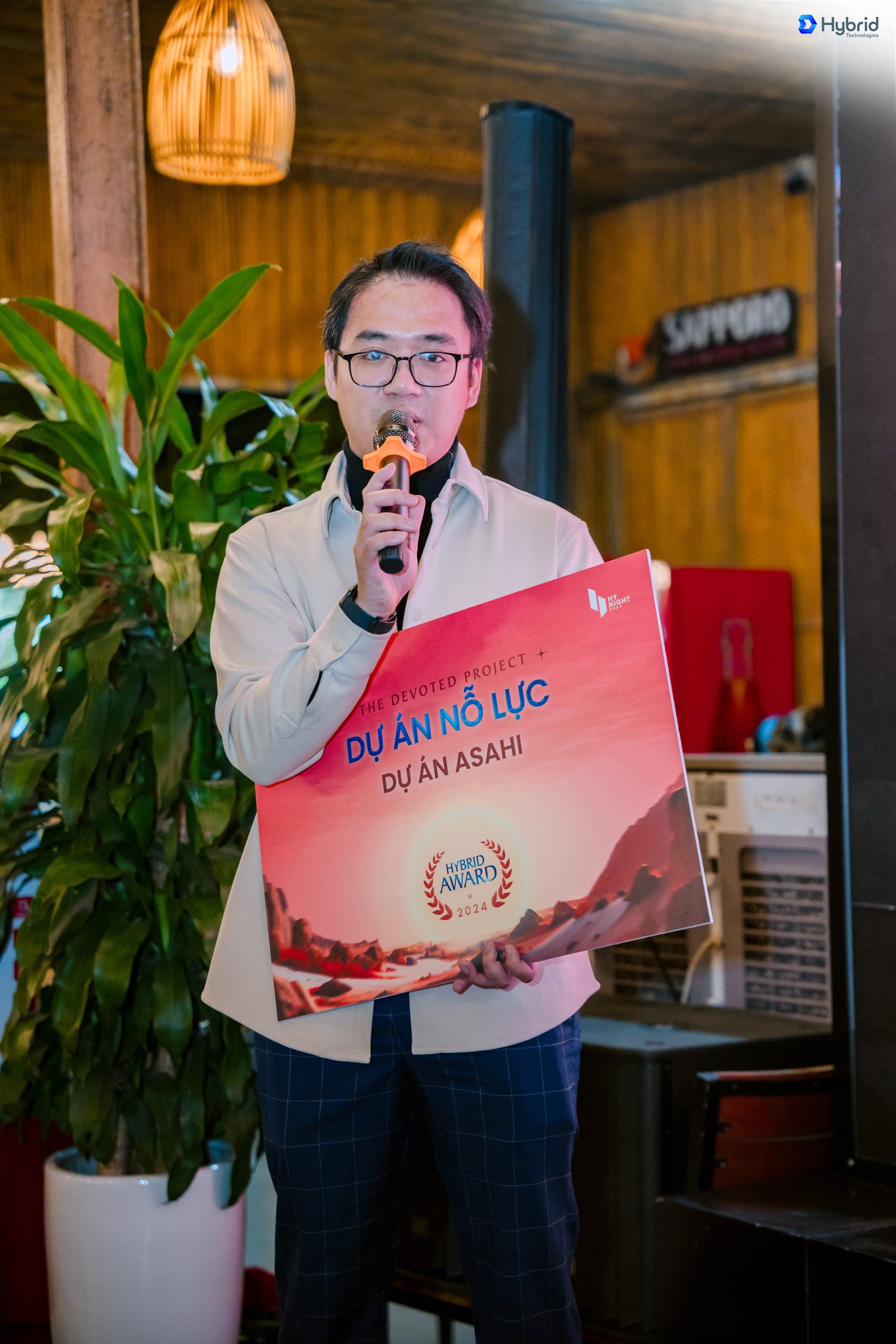 Chien Le with his team at the company year end party